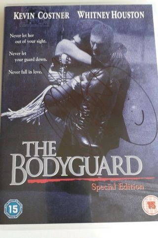 Whitney Houston Handsigned - The Bodyguard Dvd Cover