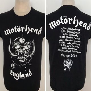 MotÖrhead 2014 European Tour T Shirt Official Size Medium Christmas Gift Xmas