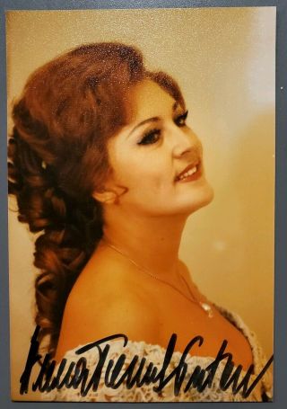 Anna Tomowa - Sinitow FOUR signed photos: 3 4x5.  5 & 3.  5x5,  Bulgarian opera soprano 2