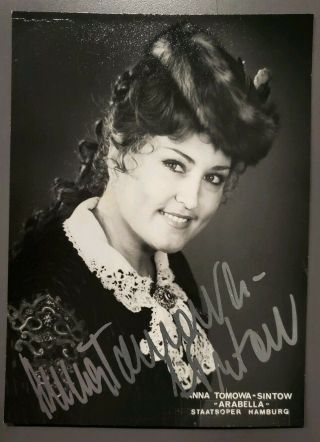 Anna Tomowa - Sinitow FOUR signed photos: 3 4x5.  5 & 3.  5x5,  Bulgarian opera soprano 4