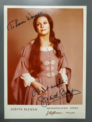 Judith Blegen Rare Gorgeous Signed Vintage 5x7 Photo,  American Opera Soprano