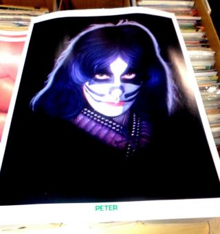 Kiss Vintage Peter Criss Poster " Peter " Carnival Size Nm Rolled