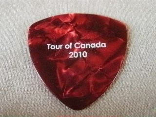 Scarce Buddy Guy Sig.  Guitar Pick Pearl Red And White 2010 Tour Of Canada