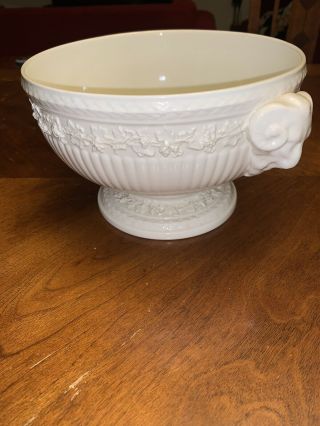 Antique Wedgewood Queens Ware Edme Rams Head Center Bowl