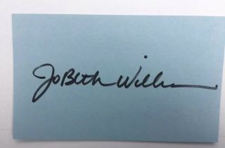 Jobeth Williams Signed Blue Color Index Card Poltergeist The Big Chill Frasier