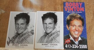 Vintage Autographed Photograph & Playbill Bobby Vinton