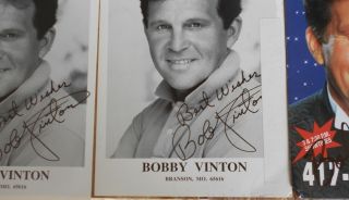 Vintage Autographed Photograph & Playbill Bobby Vinton 3