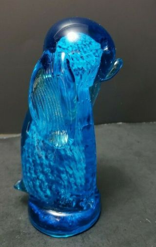 Rare Vintage Medicine Hat Alberta Altaglass Blue Dog Figurine 7 Inches High