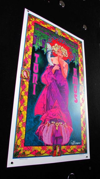 Tori Amos 1999 Art Nouveau Fan Poster Hand - Signed in Ink by Bob Masse 2