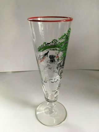 Set of Eight Libbey Currier and Ives Pilsner Glasses EUC 6