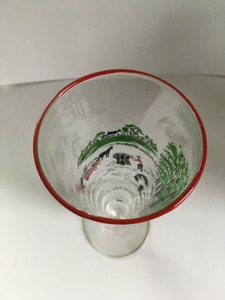 Set of Eight Libbey Currier and Ives Pilsner Glasses EUC 7