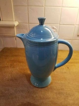 Vintage Fiesta Ware Turquoise Coffee Pot With Lid Blue Green
