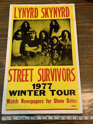 Lynyrd Skynard Concert Poster 1977 Winter Tour 3