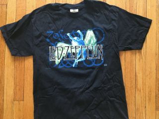 Rare Vintage Led Zeppelin Swan Song Zoso Winterland Black T Shirt 90s L