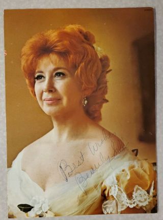 Beverly Sills Rare Signed Large 8 1/2 X 12 " Photo,  American Opera Soprano