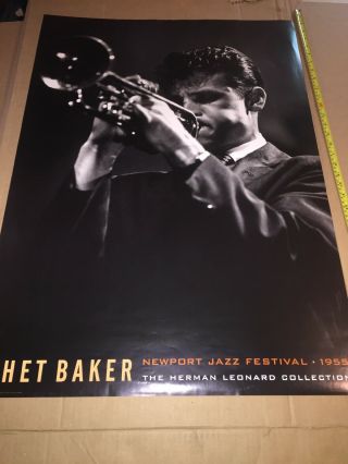 Chet Baker Newport Jazz Festival 1955 Poster 23 X 35