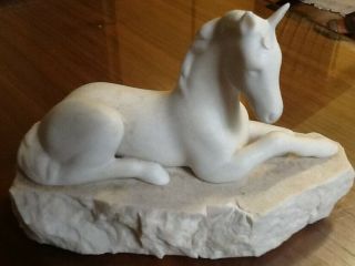 Vintage Maigon Daga Signed Art Pottery Studio Sculpture Figurine Unicorn