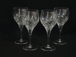 Set Of 4 Royal Doulton Arden Red Wine Goblet Glass 7.  25 " H