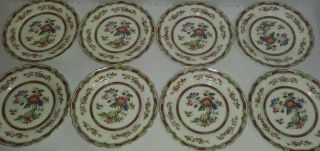 Rare Set Of 8 Marlborough " Royal Petal " Grindley Connaught 8 " Saucer Plates