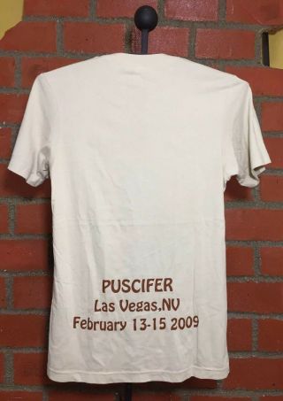 Puscifer 2009 Las Vegas Tour Shirt First Shows SZ SM APC TOOL Maynard Keenan 2