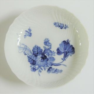 Vintage Royal Copenhagen Blue Flower Scalloped Wavy Braided Low Footed Bowl 1532