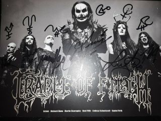 Cradle Of Filth Autographed Post Card