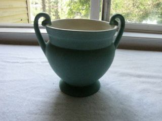 Vintage Coors Pottery Golden Colorado Matte Green Double Handled