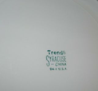Syracuse China Trend Atomic Jubilee Retro china - 5 dinner plates 9.  25 