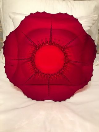 Rare Ruby Martinsville Radiance Red Large Platter / Cake Elegant Depression