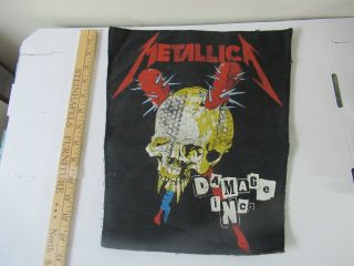 Metallica Vintage 13 Inch Damage Inc Jean Jacket Patch 1980s