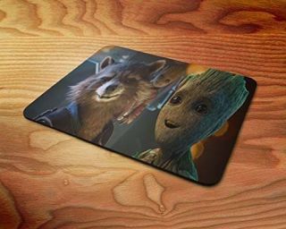 Baby Groot & Rocket Racoon Rubber Mouse Mat Pc Mouse Pad