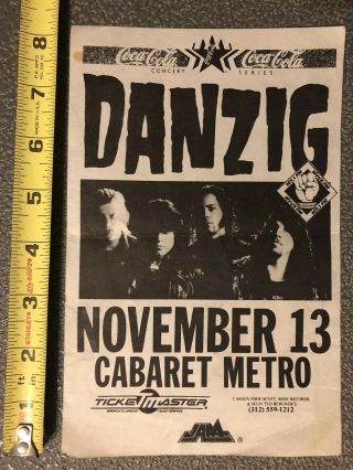 Danzig 1988 Flyer Poster Handbill Misfits Samhain Black Flag