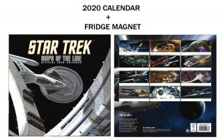 Star Trek Ships Of The Line Official Calendar 2020,  Metal Machine Fridge Magnet