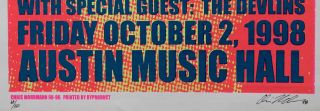 Tori Amos The Devlins 1998 Austin Music Hall Mohrmann Signed Silkscreen Poster 2