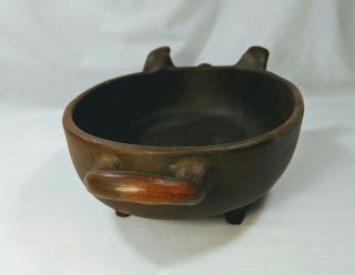 POMAIREWARE Clay Pig Chilean Figural Clay Baking Serving Dish CHILE Handmade Vtg 5