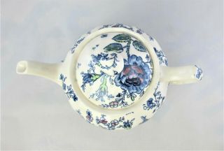 Johnson Brothers Rose Chintz Blue TEA POT 4 Cup,  Flowers,  Vintage Rare 4