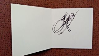 Gene Simmons Autograph Signed On A Kiss Gift Card 6x6 " Autograph - Kiss