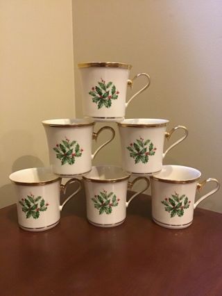 Lenox Holiday Mug Set Of 6
