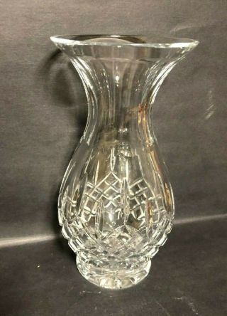 Vintage Signed Galway Ireland 24 Lead Crystal Large 10 " Longford Flower Vase