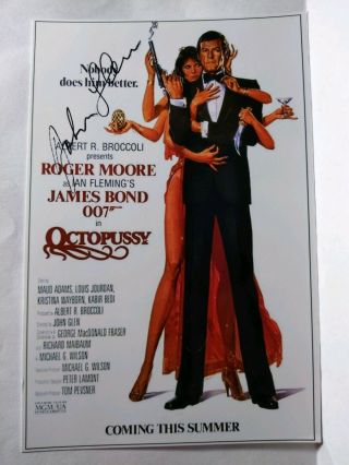 John Glen Hand Signed Autograph 4x6 Photo - James Bond 007 Octopussy Director
