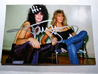 Tommy Lee Hand Signed Autograph 4x6 Photo Heather Locklear - Motley Crue Drummer