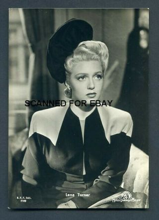 Lana Turner 1940s Glamour Vintage Italian Series Photo Postcard