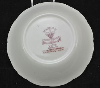 Set of 10 Vintage Masons Pink Vista Berry Bowls 4