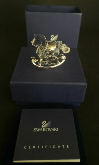 Swarovski Crystal Rocking Horse - Silver/rhodium With Ribbon