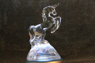 Fenton Art Glass Crystal Unicorn Figurine Made In Usa