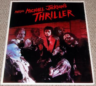 Michael Jackson Making Thriller Video Zombies 1984 Poster