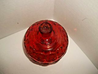 Vintage LE Smith Ruby Amberina Moon Star Depression Glass Candy Dish Estate Find 6