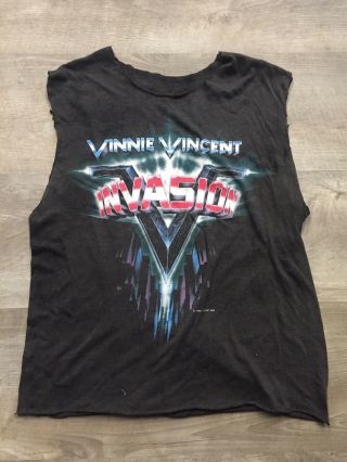 Kiss Vinnie Vincent Invasion Shirt 86 - 87 World Tour