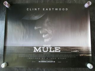 The Mule Uk Movie Poster Quad Double - Sided 2019 Clint Eastwood Rare