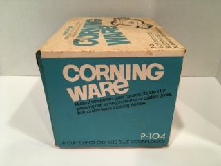 Corning Ware Blue Cornflower 6 Cup TEA POT P - 104 Box 4